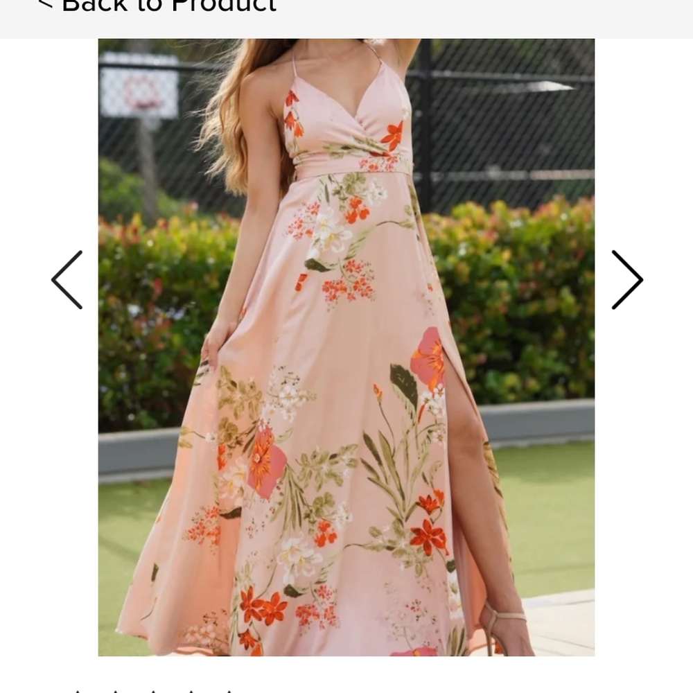 Blush Pink floral maxi dress
